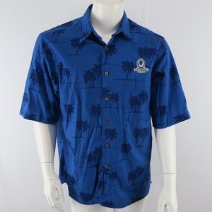Reyn Spooner NFL Pro Bowl 2011 Hawaii Button Up Shirt‎ Mens Large Hawaiian Palm